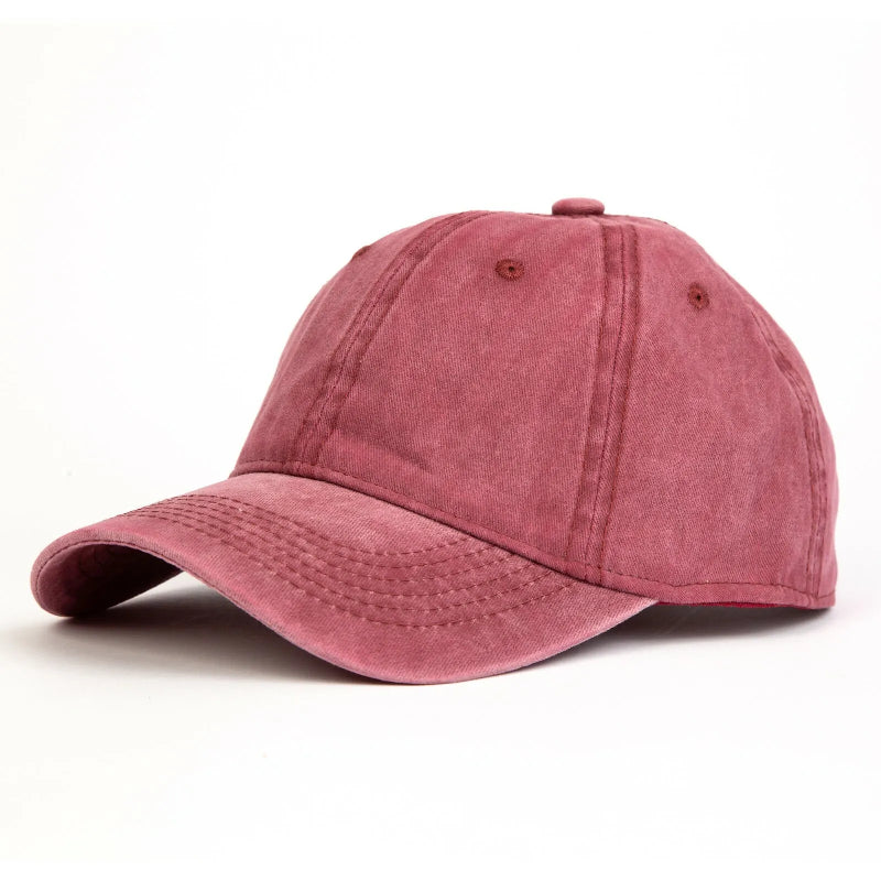 Unisex Cotton Baseball Cap Adjustable Classic Casual Sports Hat Maroon