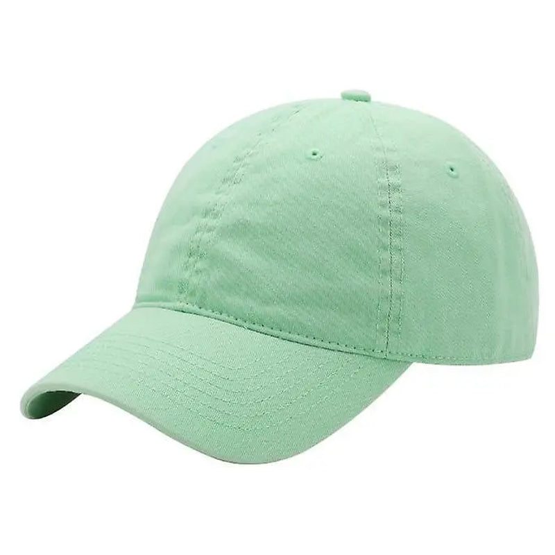 Unisex Cotton Baseball Cap Adjustable Classic Casual Sports Hat Mint Green