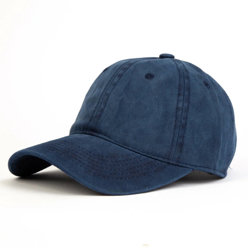 Unisex Cotton Baseball Cap Adjustable Classic Casual Sports Hat Navy