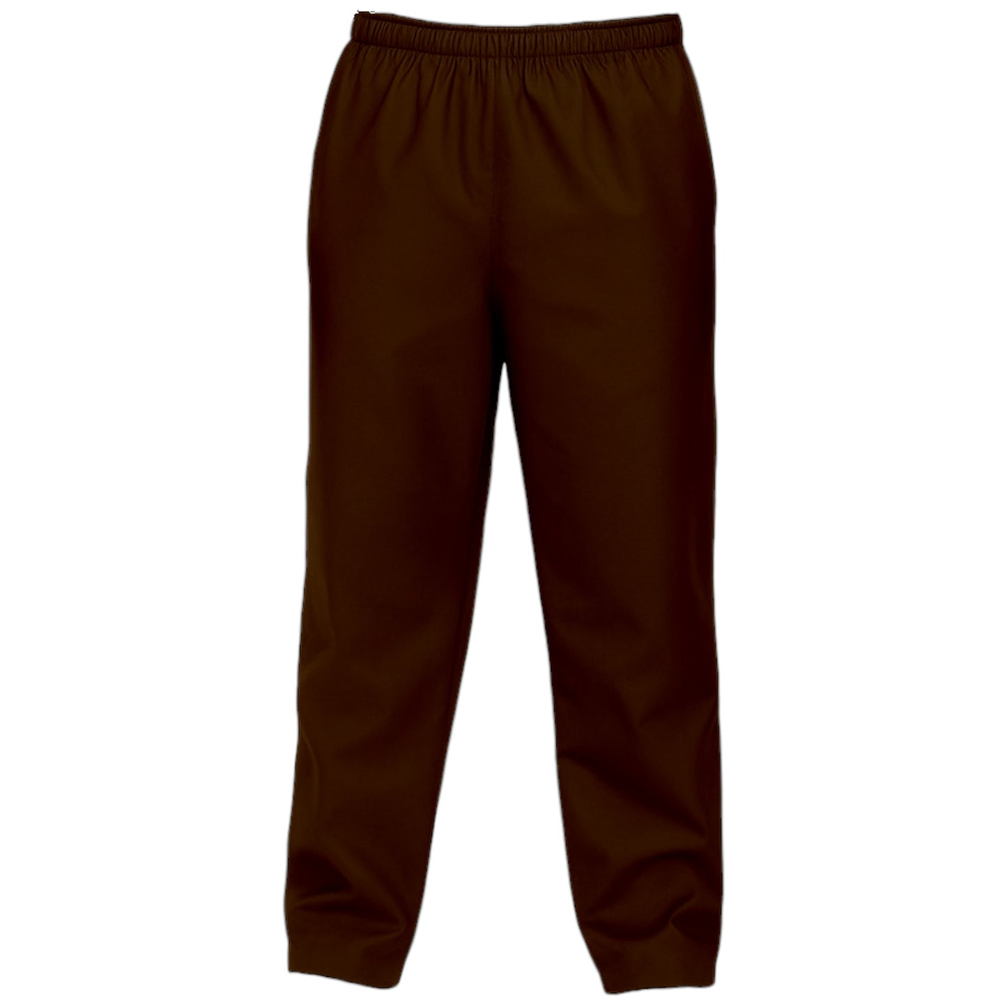 Men's waxed overtrousers in brown, by Nicky Adams Countrywear – waterproof wax cotton pants with elastic waist for outdoor and country wear