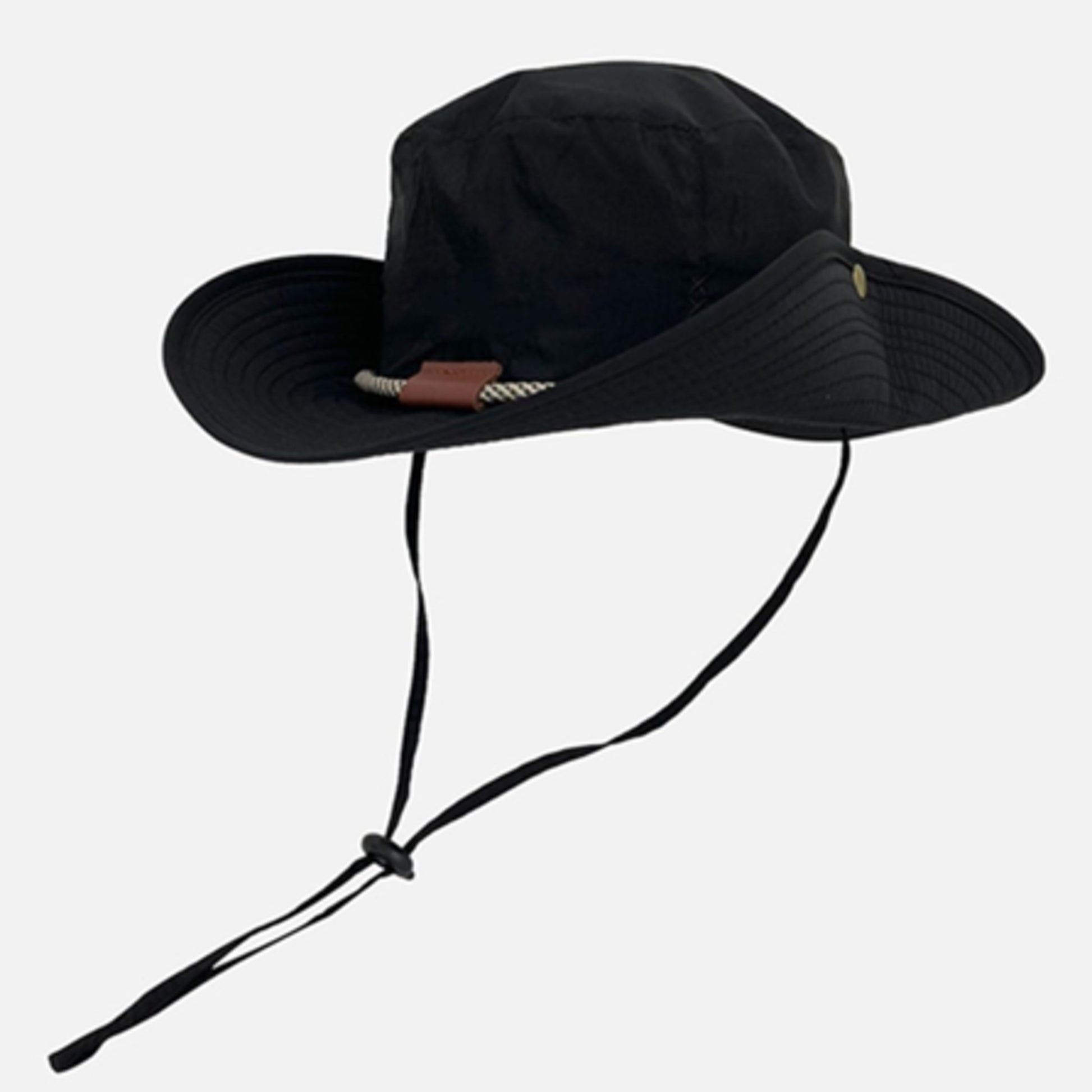 Nicky Adams men's crushable safari hat with wide brim and chin strap – lightweight sun hat for hiking, travel, and outdoor adventures