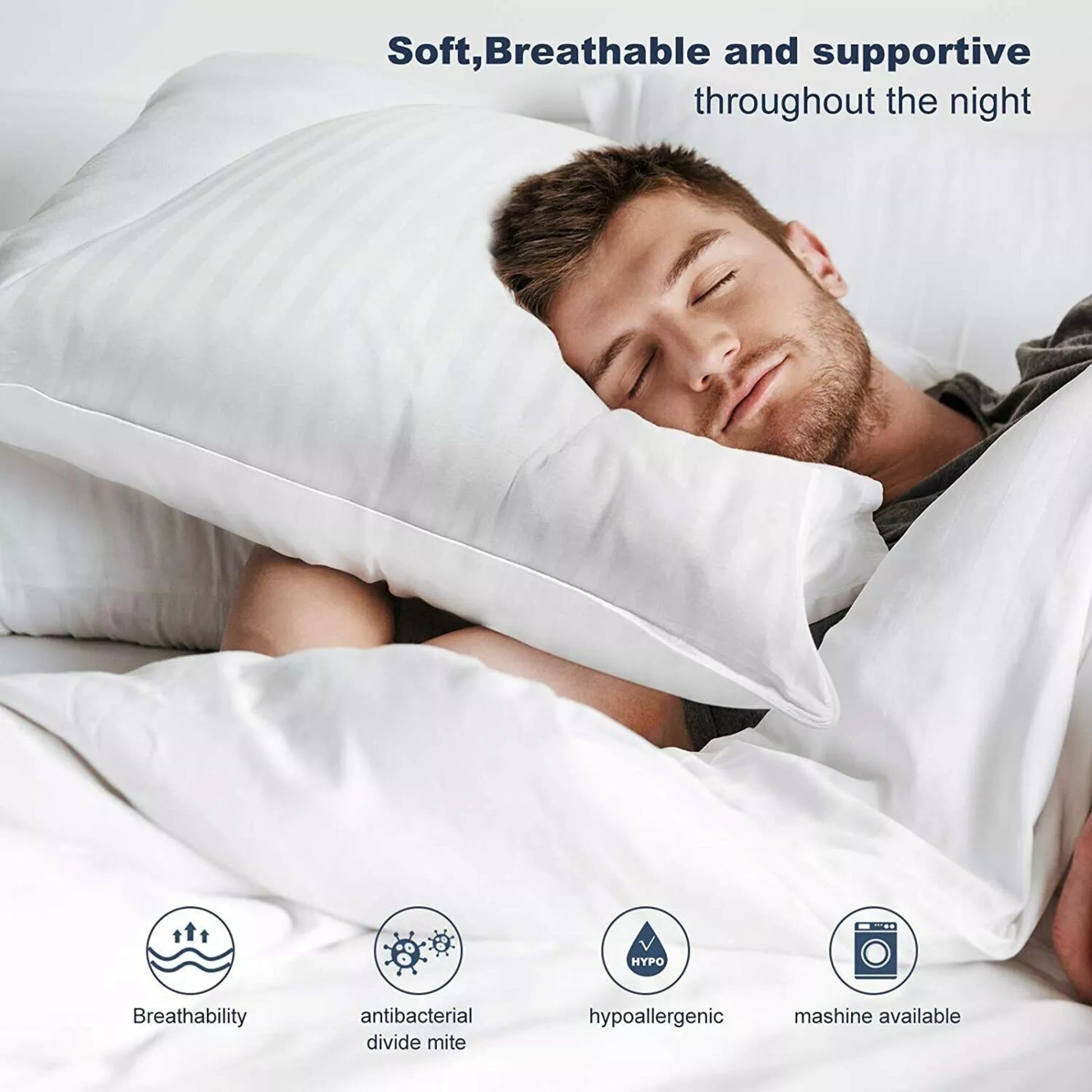 Luxury Hotel Collection pillow 2 pack ā soft, supportive, and hypoallergenic pillows for ultimate comfort.