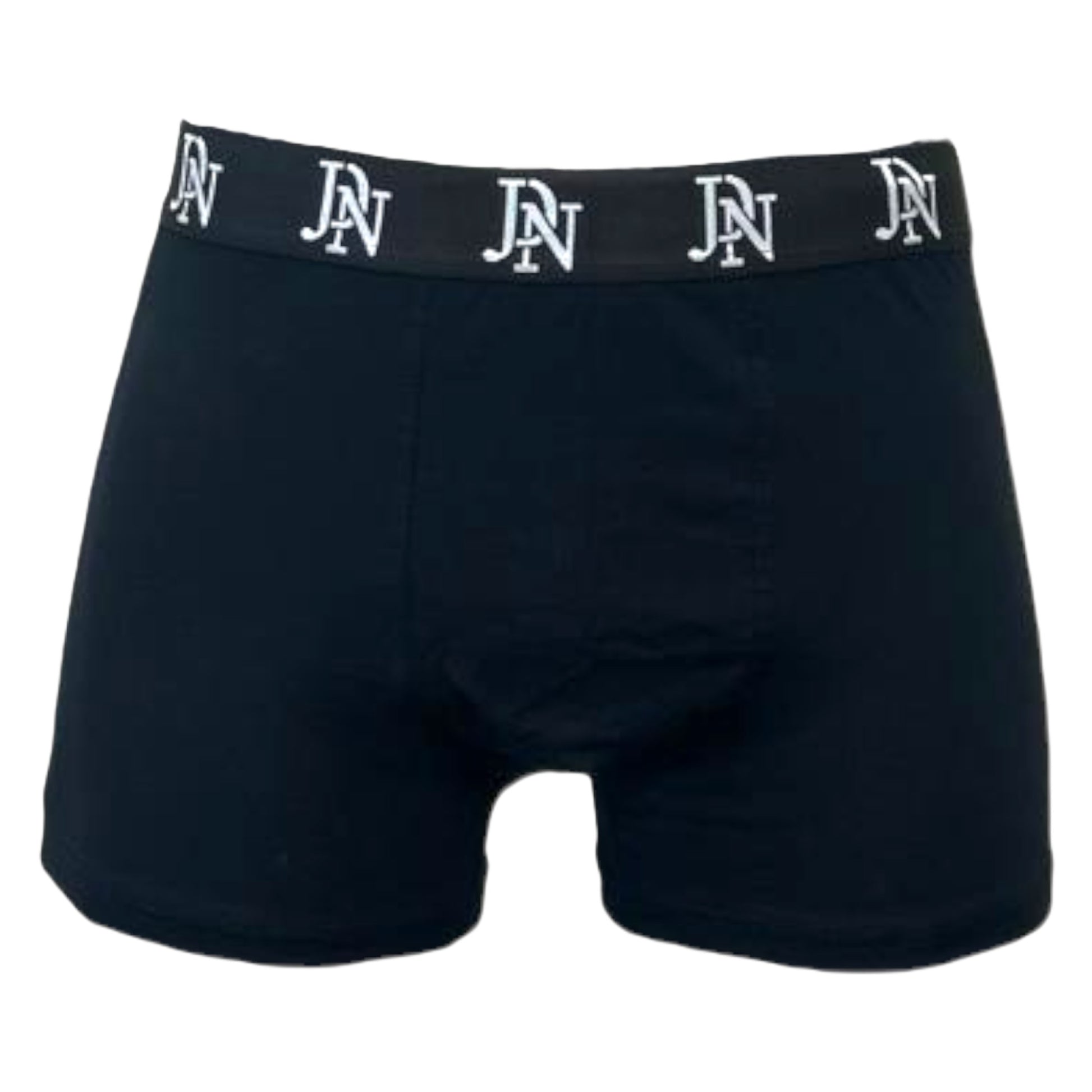 JDN men’s underwear 3 pack – cotton stretch boxer briefs in black, navy, and grey with branded waistband, breathable and supportive design