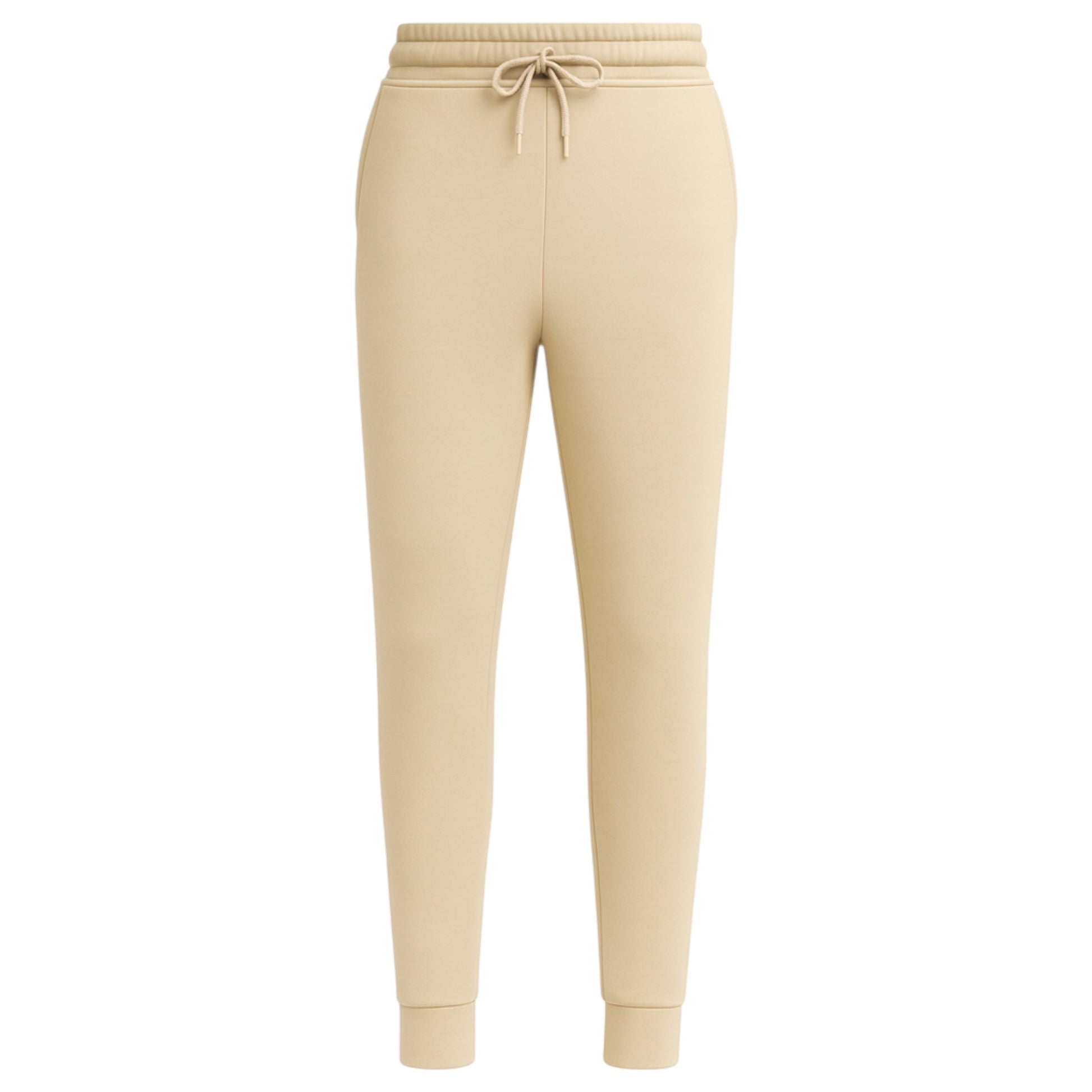 Men's JDN branded hooded tracksuit set in stone beige – plain hoodie with kangaroo pocket and matching joggers loungewear activewear