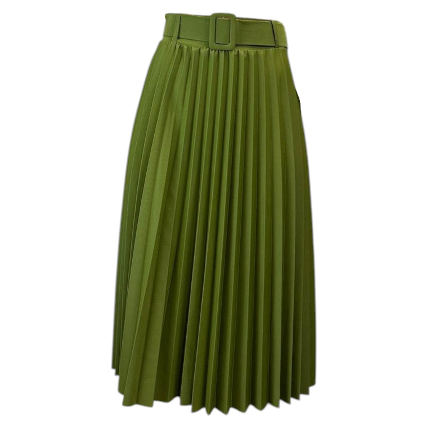 Ladies Pleated Midi Belted Skirt - Size 10 - 14