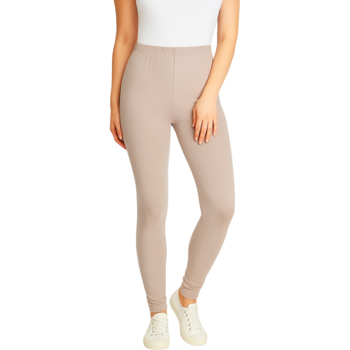 Ladies Beige Leggings