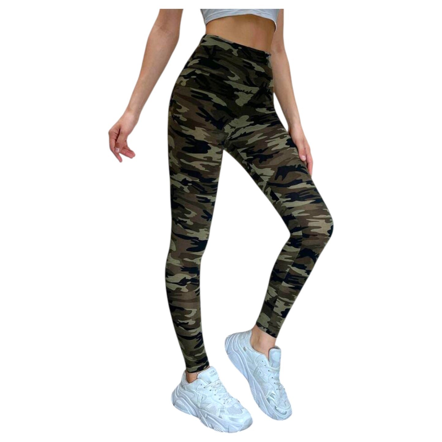 Ladies Womens Soft Touch Leggings Camo Style