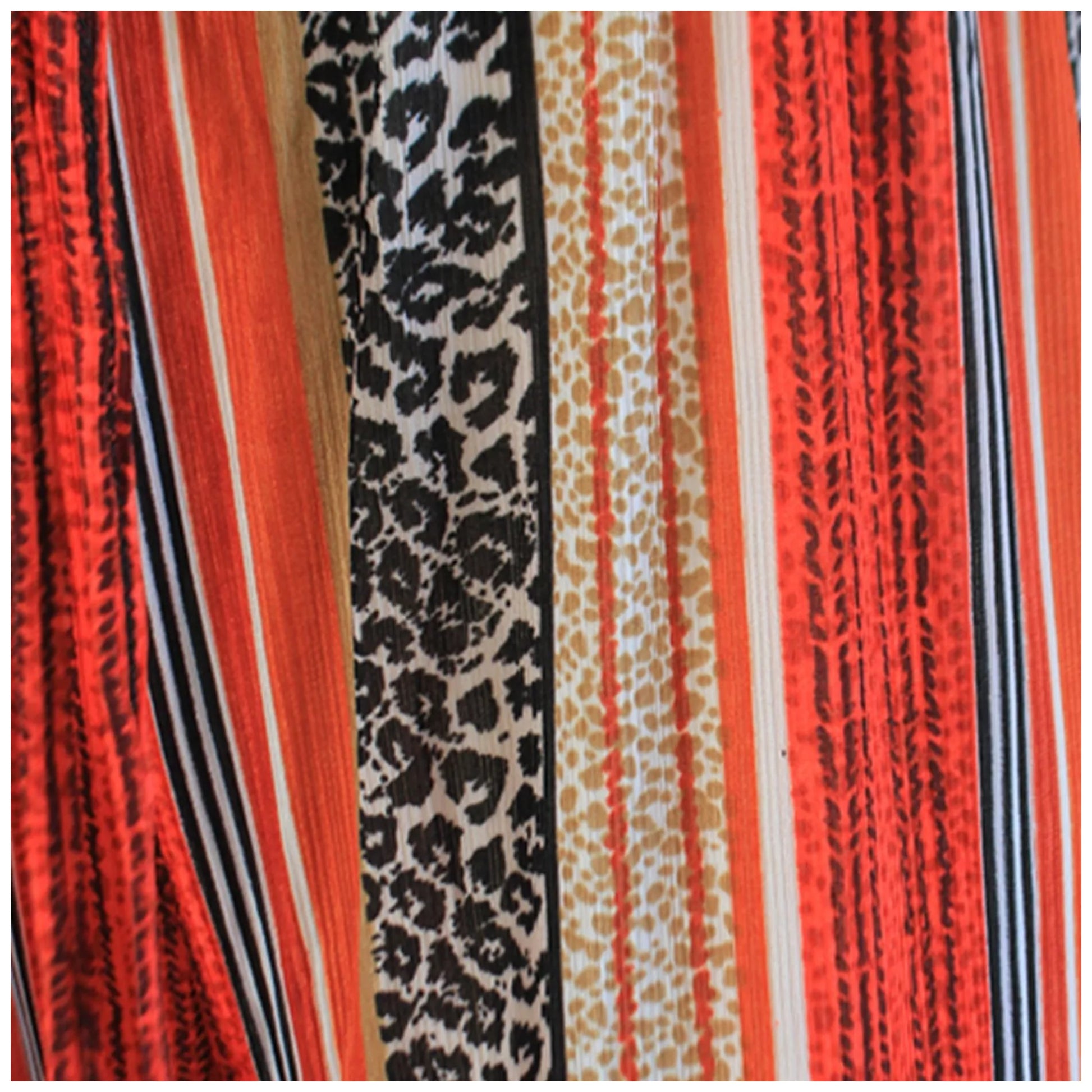 Ladies red striped palazzo trousers with leopard print – high waist wide leg summer pants