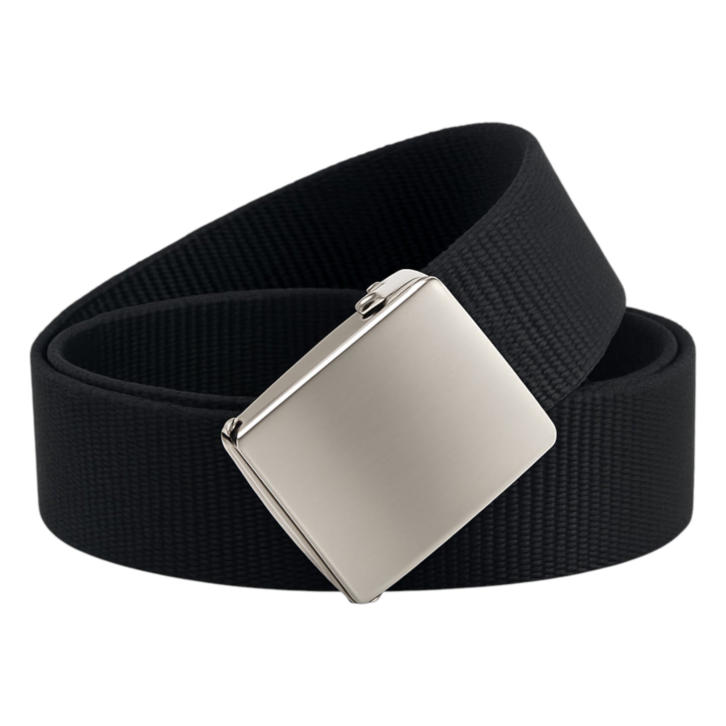 Nicky Adams black ratchet buckle belt with silver buckle