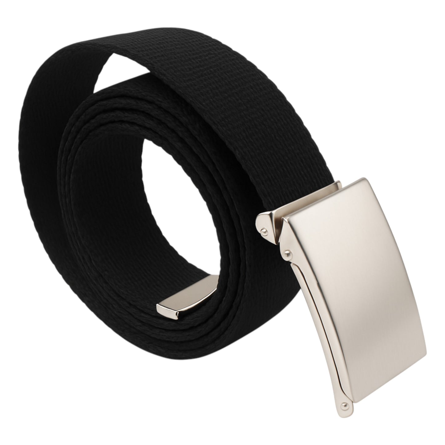 Nicky Adams black ratchet buckle belt with silver buckle