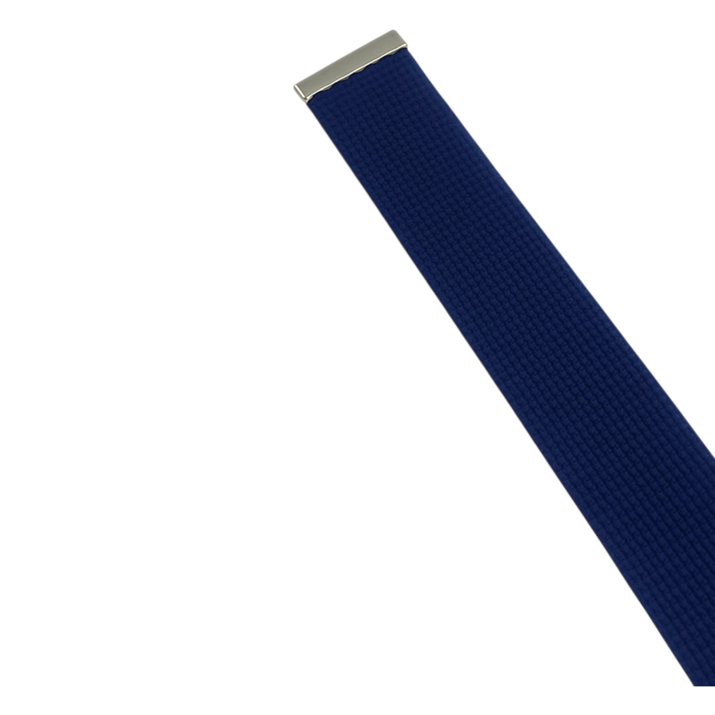 Nicky Adams navy ratchet buckle belt with silver buckle