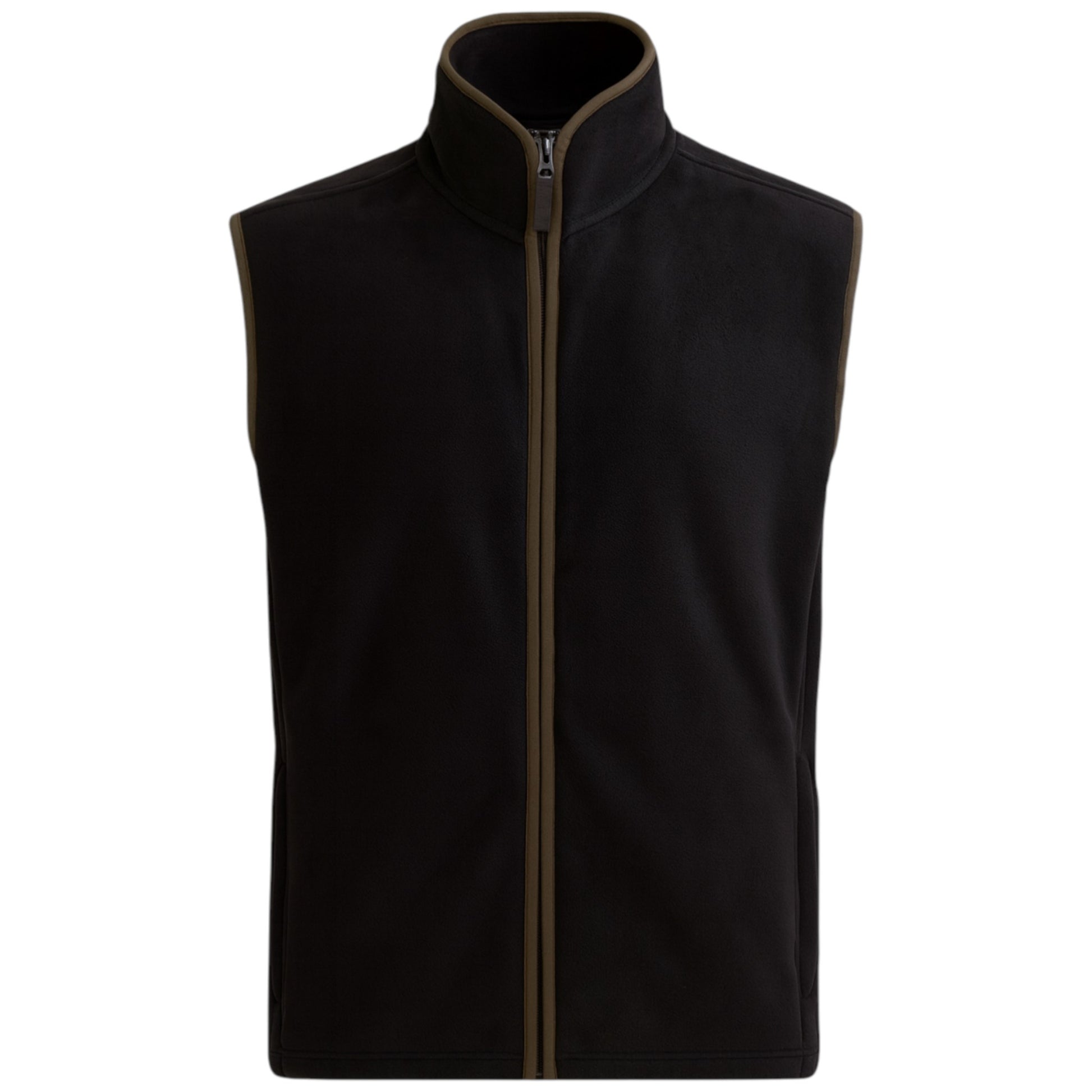 Nicky Adams men's black fleece bodywarmer – high quality, sleeveless outdoor gilet with 2 zipped side pockets, ideal for walking, fishing, and all-season wear