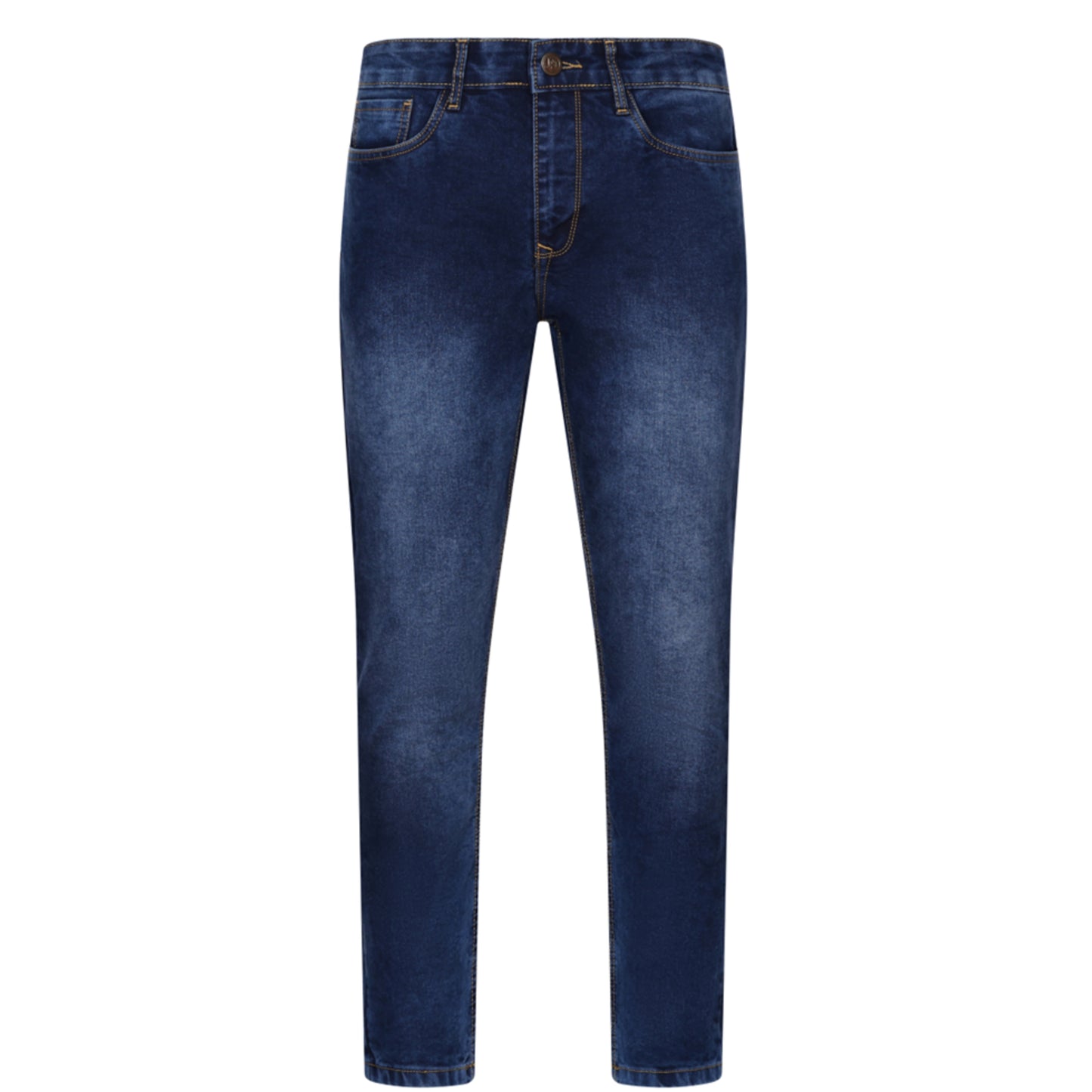Men's JDN slim fit jeans in stone wash denim with classic five-pocket design and faded detailing