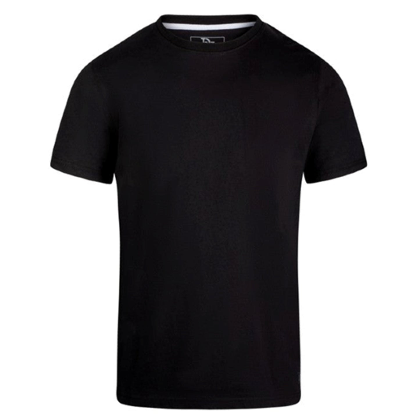 Men's JDN branded black premium quality short sleeve crew neck cotton blend t-shirt