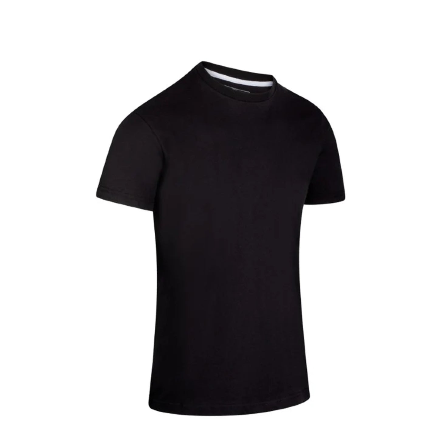 Men's JDN branded black premium quality short sleeve crew neck cotton blend t-shirt