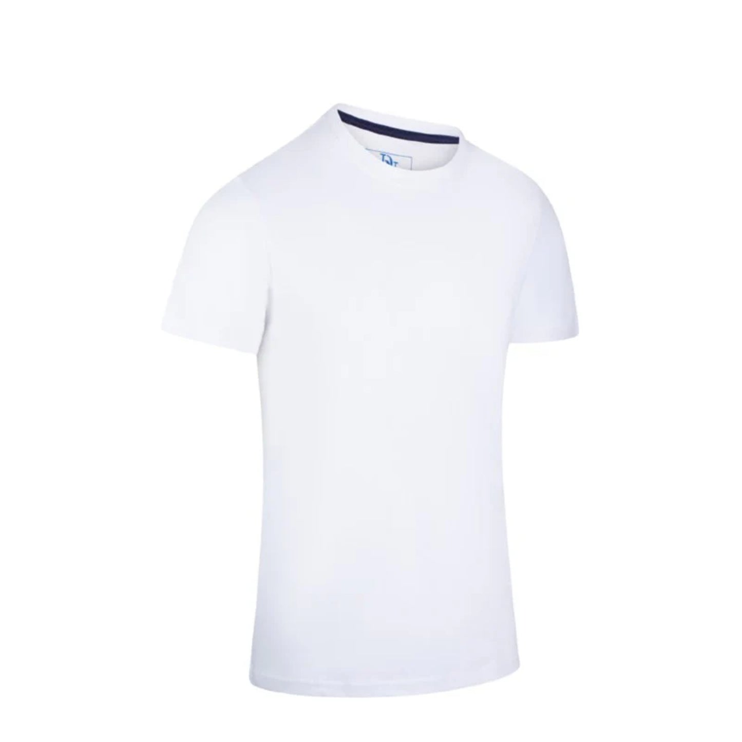 Men's JDN branded white premium quality short sleeve crew neck cotton blend t-shirt