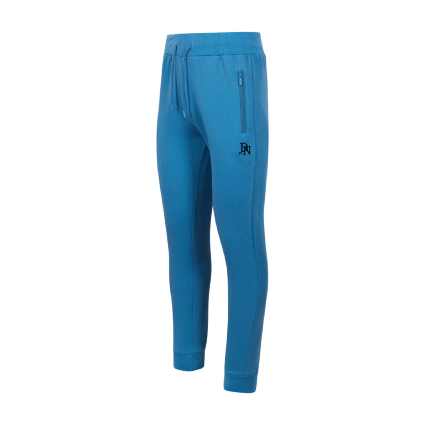 Men's JDN thick fleece-lined tracksuit in blue – full zip hoodie and joggers set with soft interior for winter warmth
