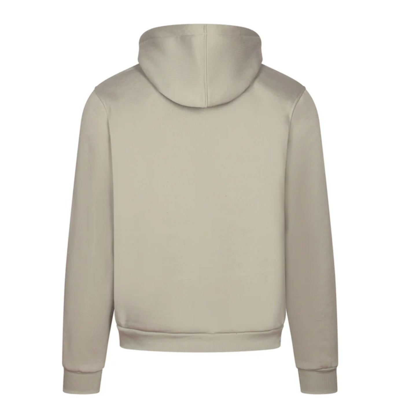 Men's JDN beige hoodie tracksuit with black chest stripes and logo – pullover hoodie and joggers set, casual streetwear
