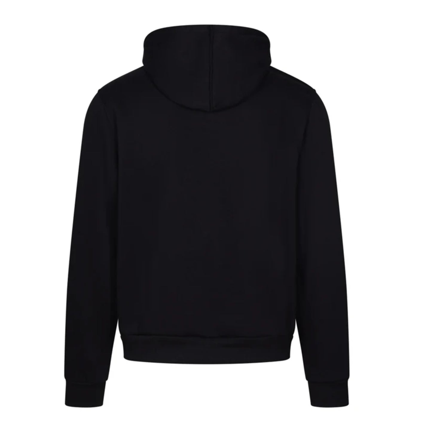 Men's JDN black hoodie tracksuit with light blue chest stripes and logo – pullover hoodie and joggers set, casual streetwear