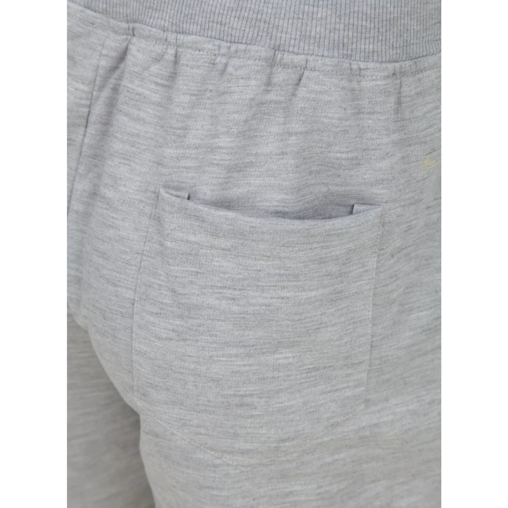 Men's Grey jersey sweat shorts with adjustable drawstring waistband and secure zip pockets