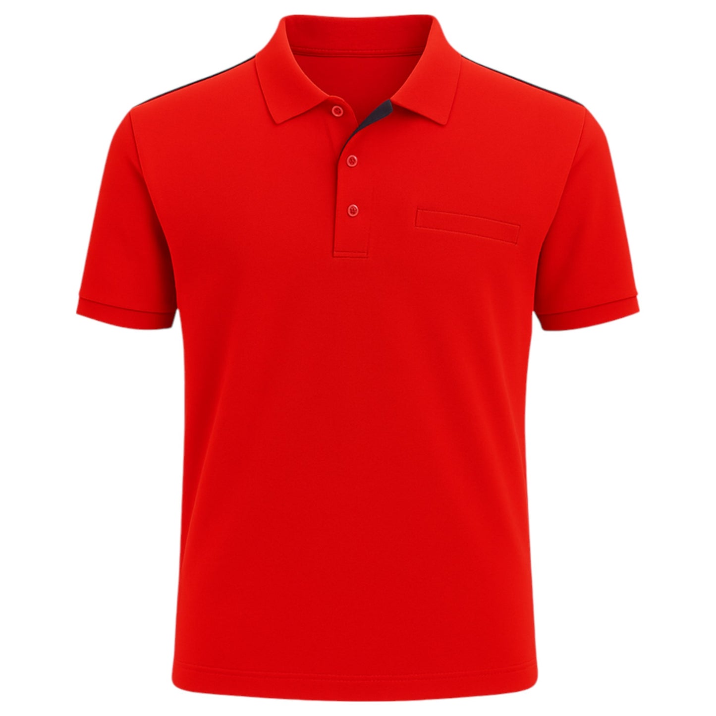 Men's red with navy lining Polo Shirt Top