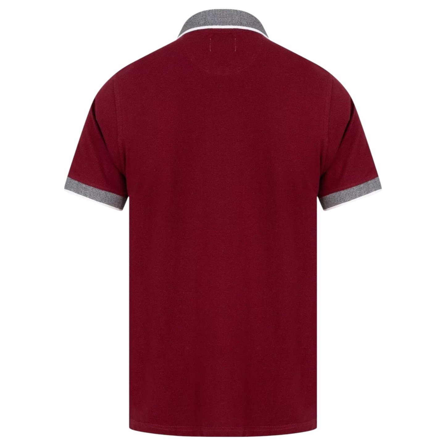 Mens Maroon, red, burgundy Zip Neck Polo shirt Top