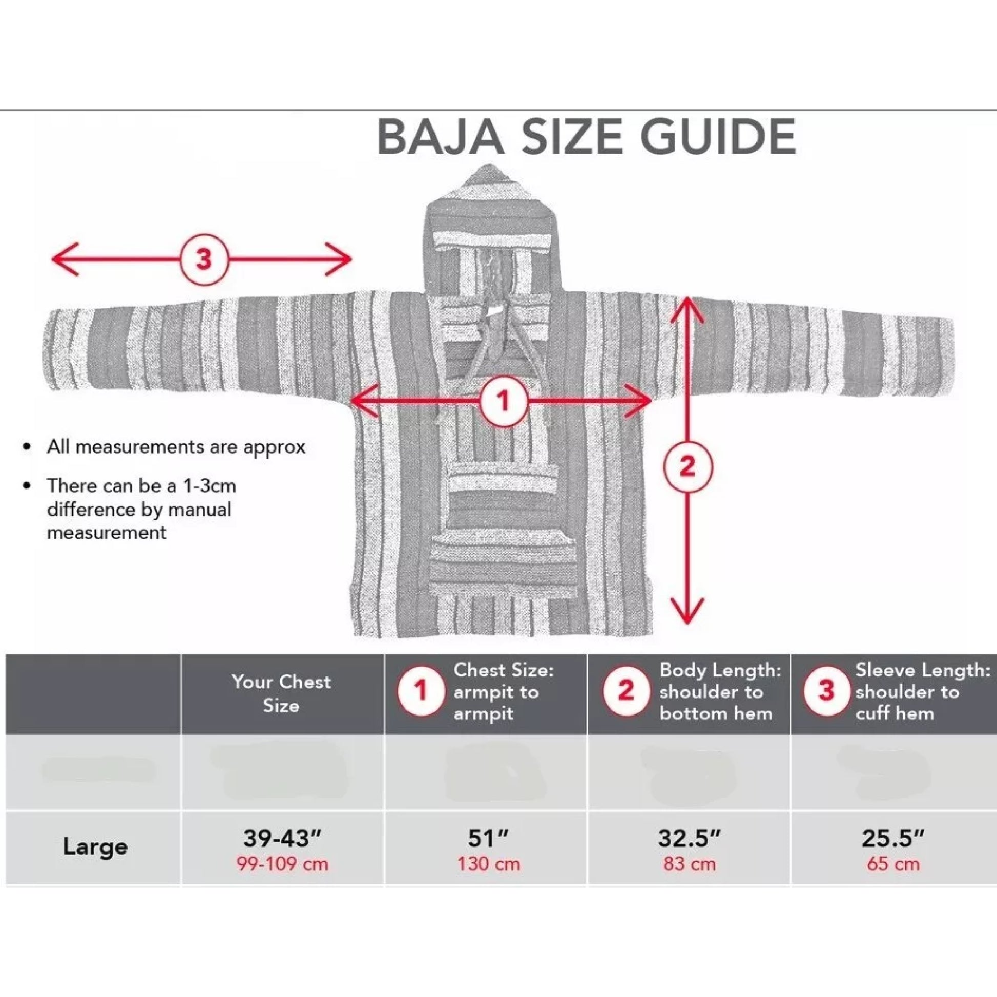 Vibrant Mexican Baja hoodie with multicolour striped pattern jumper, pullover style with front pocket and hood