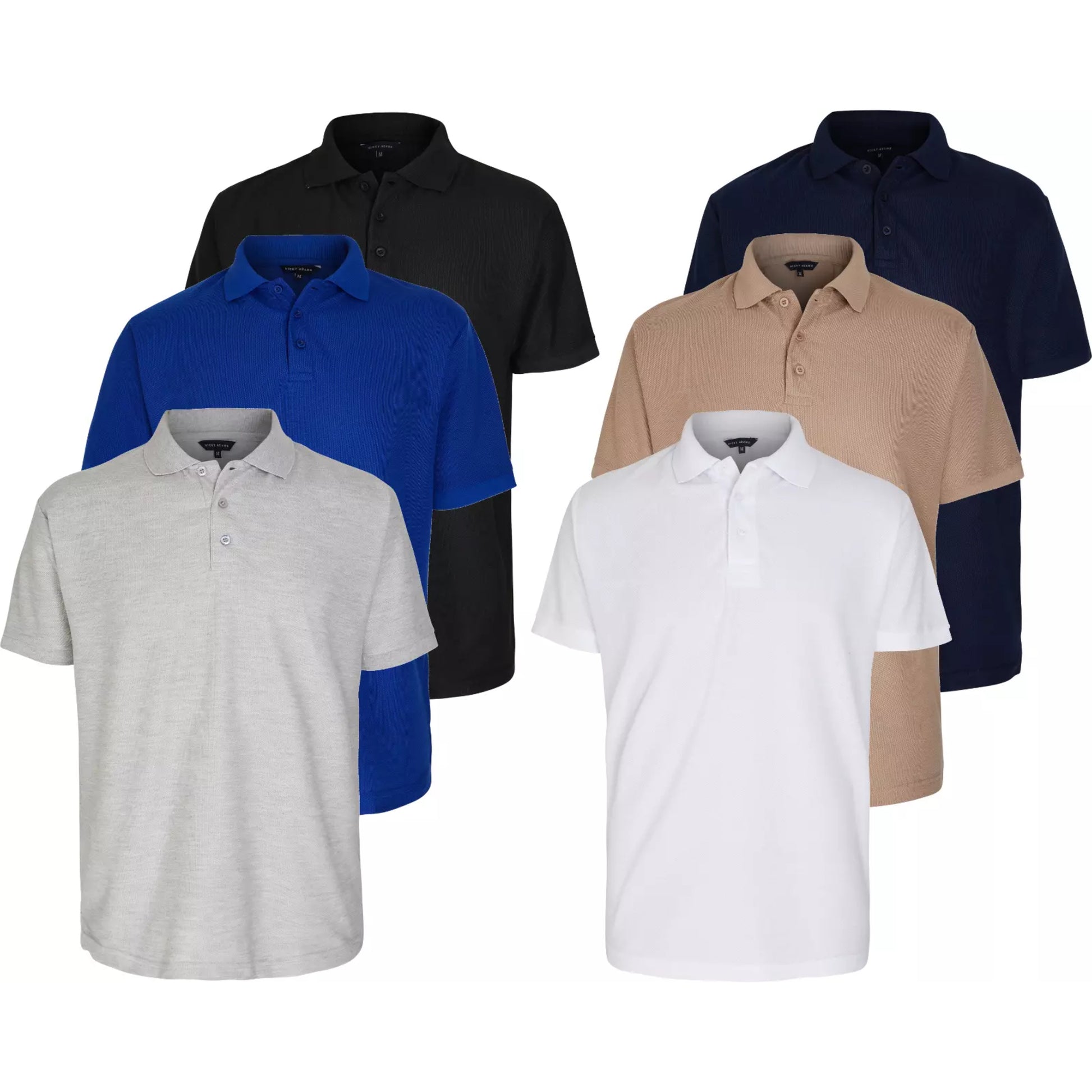 Classic men’s polo shirts 3 pack collared casual tops