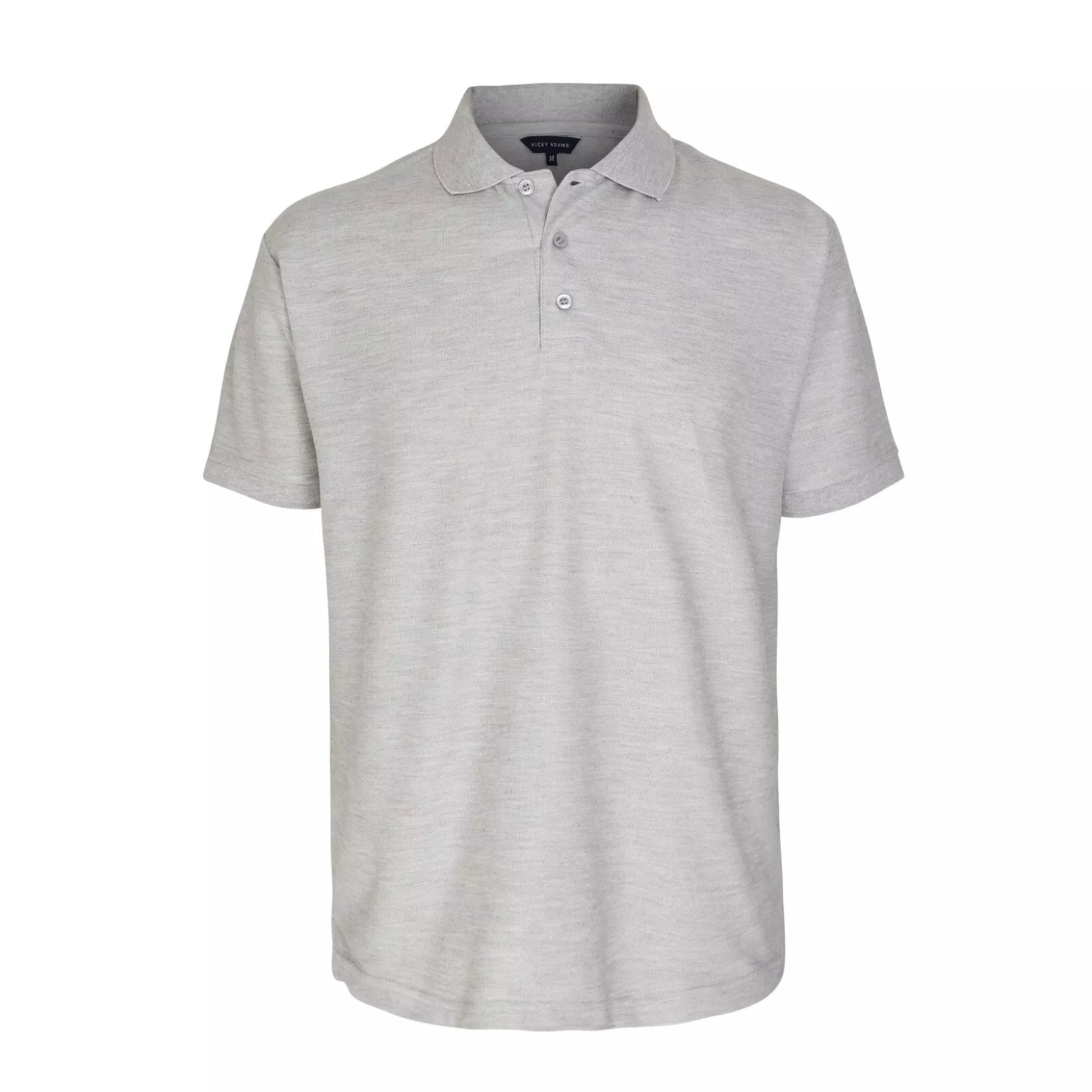 Men’s Nicky Adams short sleeve grey polo shirt collared top
