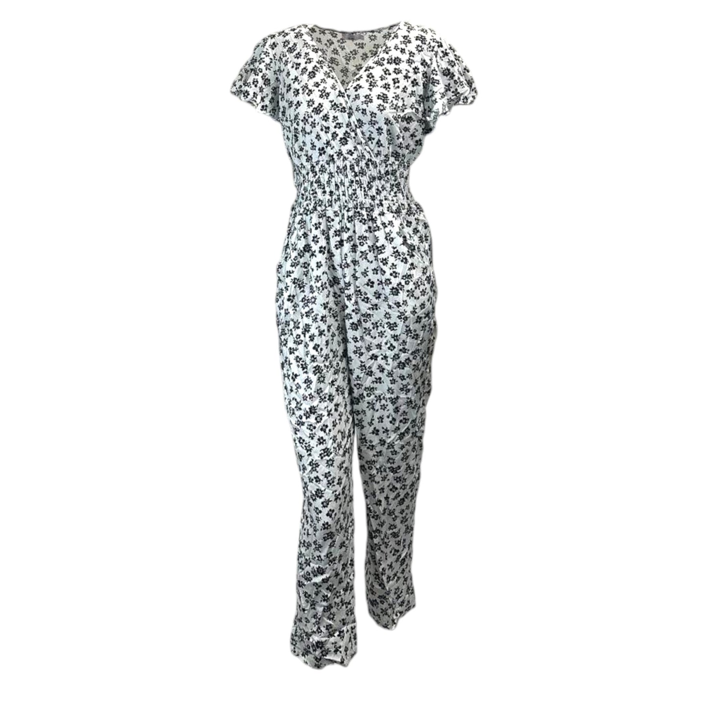 Ladies Floral V-Neck Jumpsuit