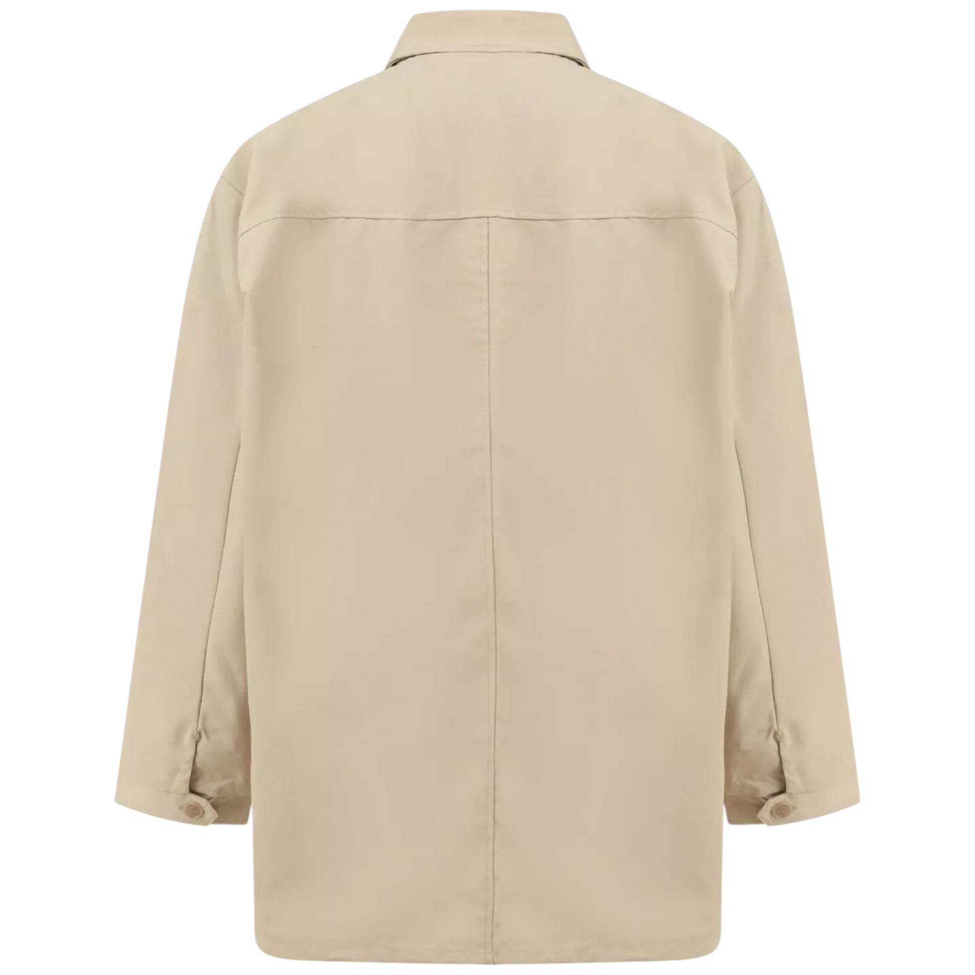 men's plus size beige jacket with long sleeves – casual lightweight outerwear