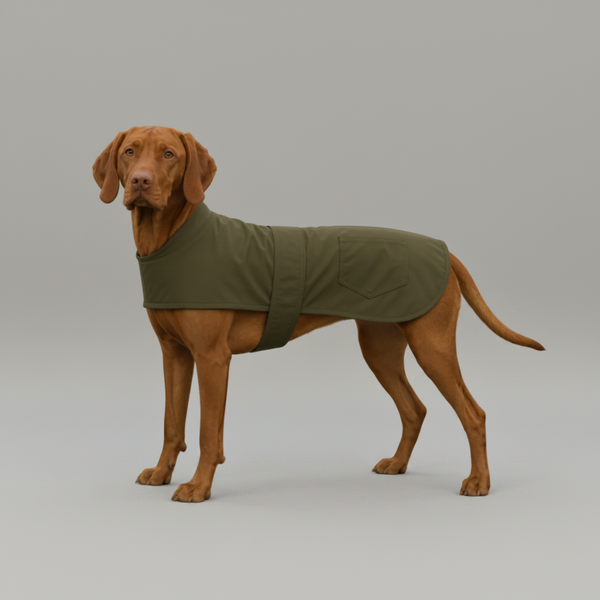 100% Waterproof Wax Dog Coat (Olive)