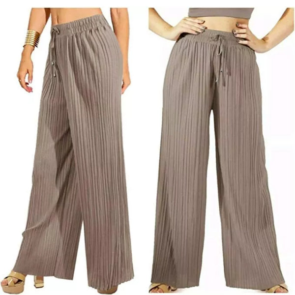 Ladies Pleated Culotte Trousers