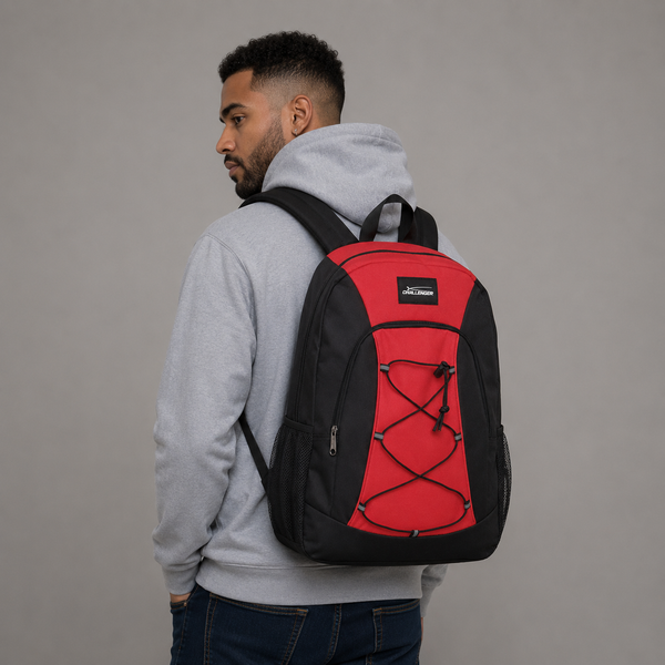 Challenger Summit Dual Compartment Backpack – Red & Black