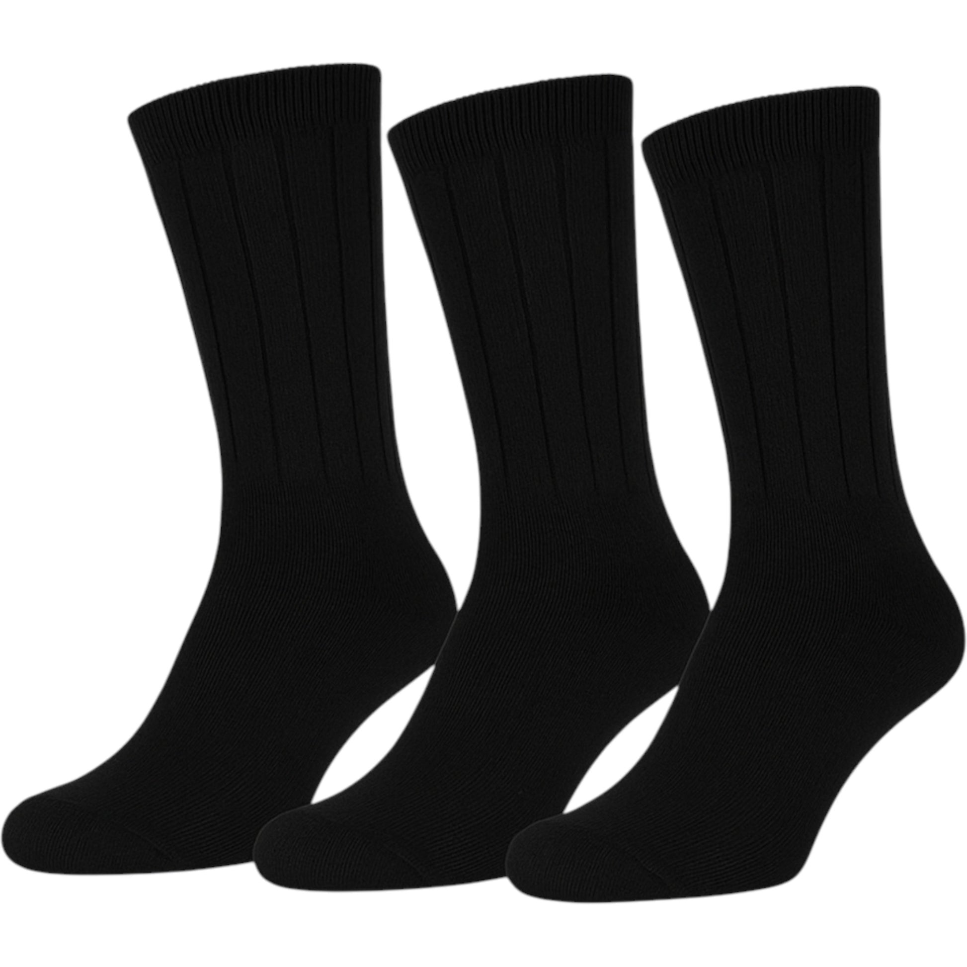 Men’s Premium Wear Thermal Socks 3 Pack – Black Warm Thick Winter Socks UK 6–11