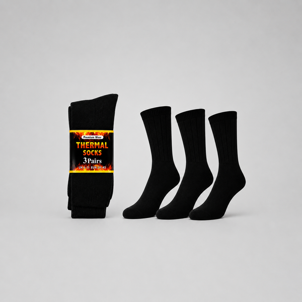 Men's Premium Wear Thermal Socks - 3 Pack