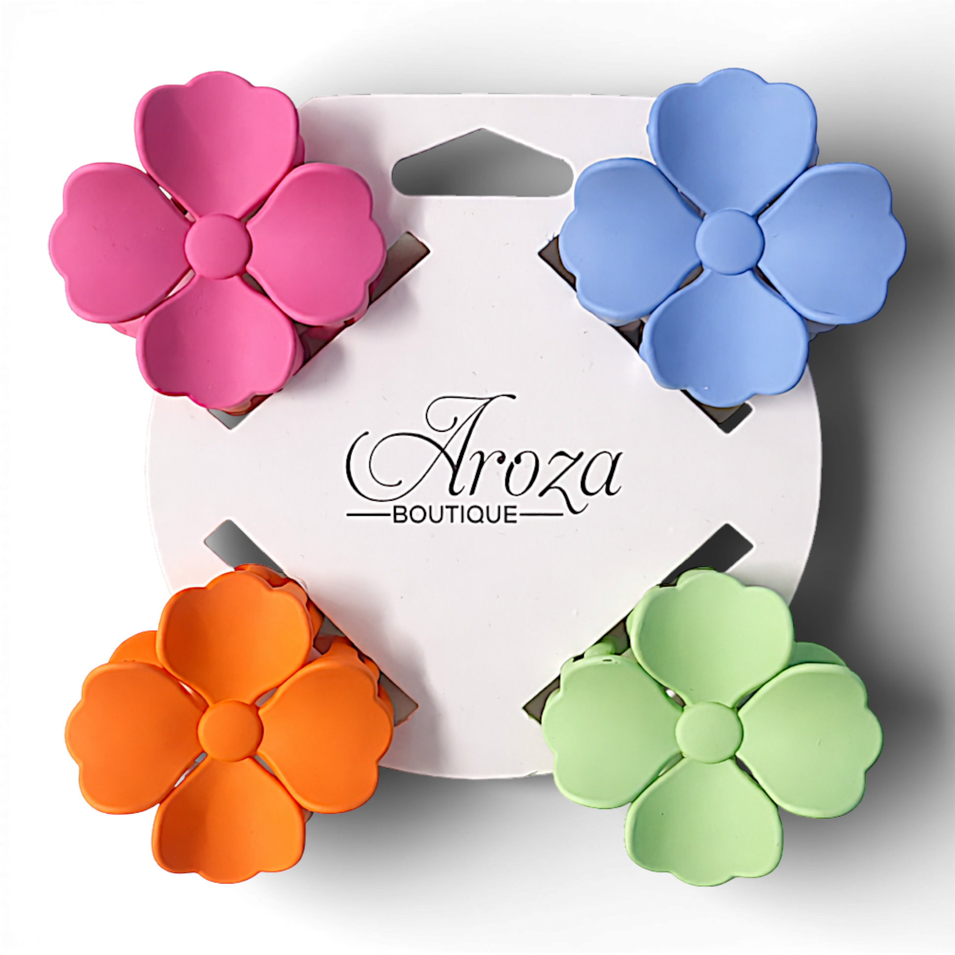 Add a cute pop of colour to your everyday look with these flower-shaped hair claw clips. Stylish, lightweight, and practical — perfect for effortless half-up styles or quick updos.