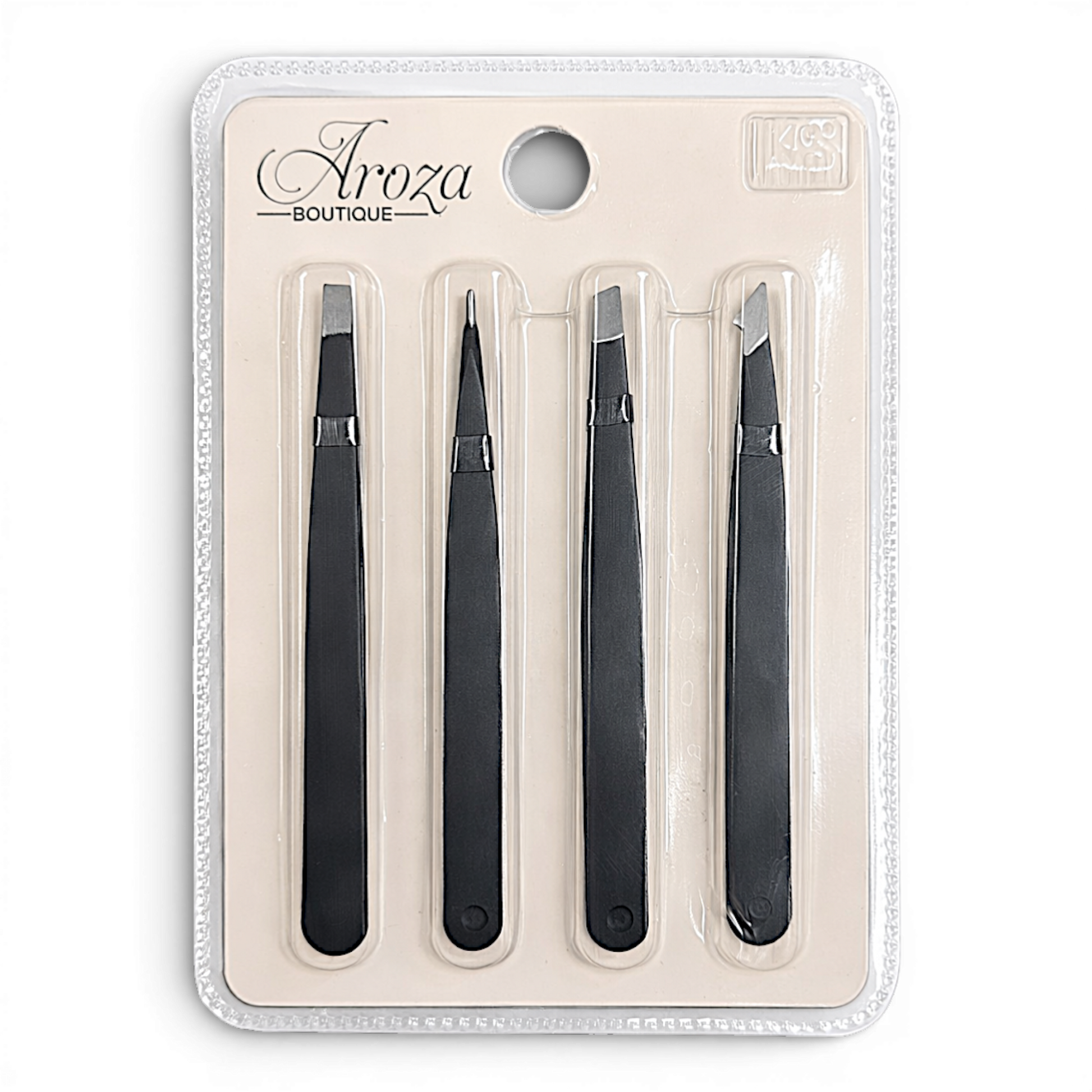 Achieve flawless grooming with our 4-piece precision tweezer set. Designed for accuracy and control, this versatile kit includes different tip styles to handle everything from shaping brows to removing fine or ingrown hairs with ease.