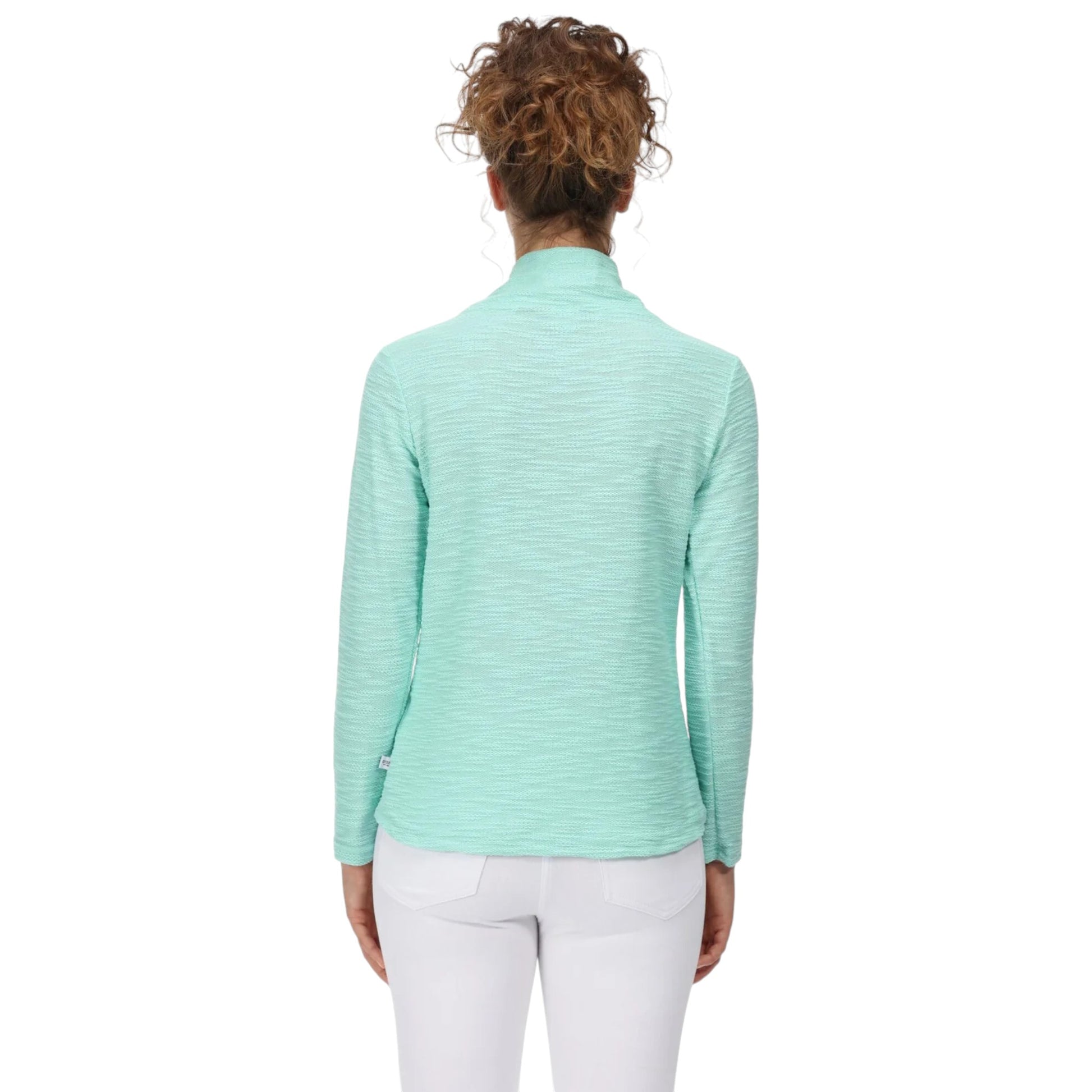 Ladies Regatta Hensley Ocean Wave /  Mint Green Fleece Jumper – Cowl Neck Lightweight Pullover