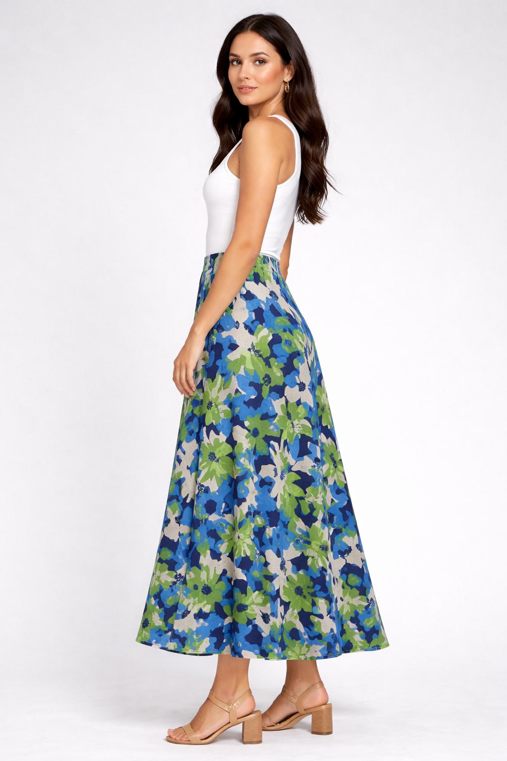 Ladies Midi Skirt with elasticated waist