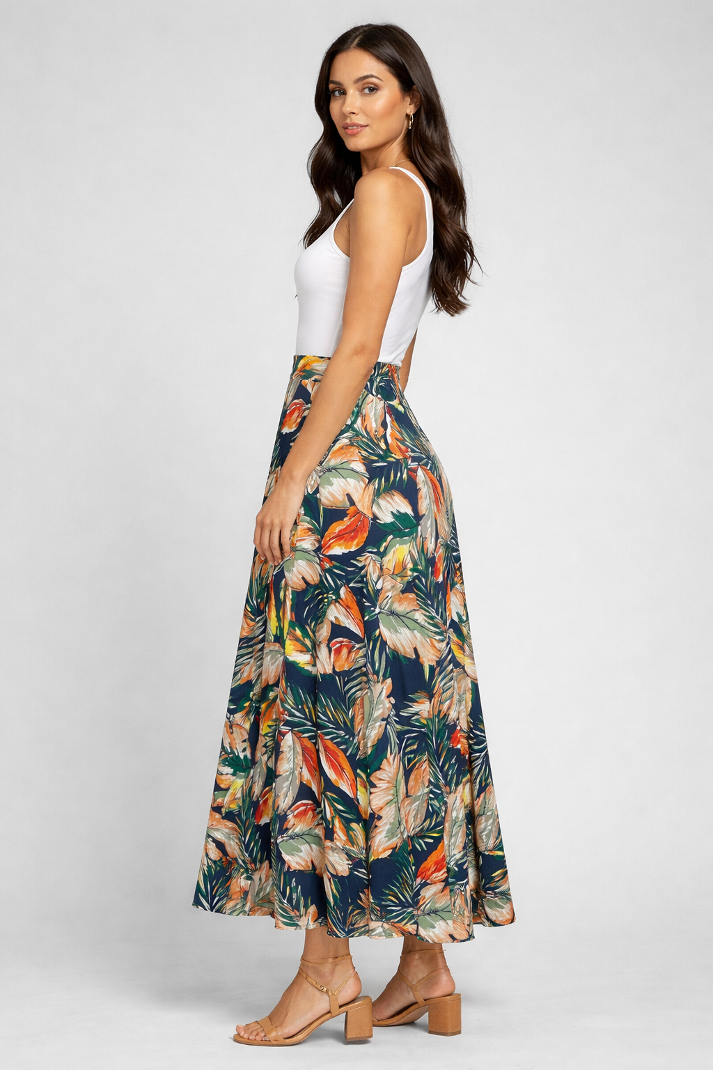 Ladies Midi Skirt with elasticated waist