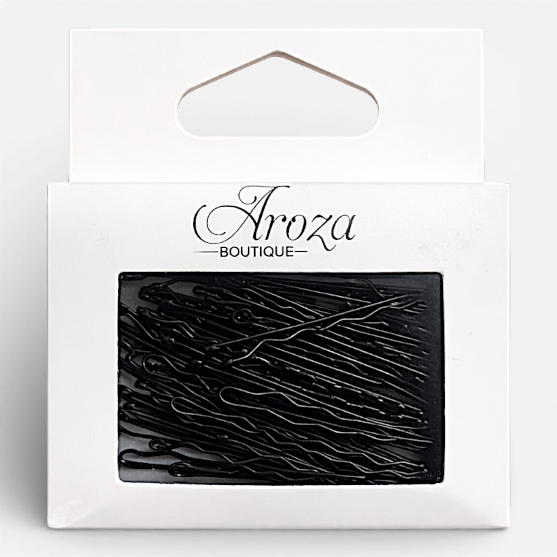 Keep every hairstyle perfectly in place with our Classic Black Bobby Pins from Aroza Boutique. Designed for a strong, reliable hold, these versatile hair pins are a must-have for everyday styling, updos, sleek buns, and professional looks.