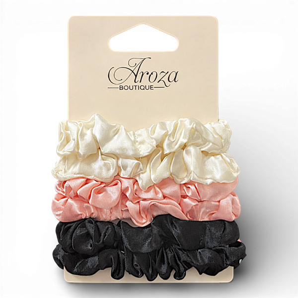 6 Pack Small Premium Scrunchies
