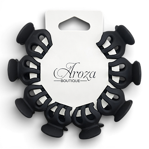8 Piece Small Black Claw Clips