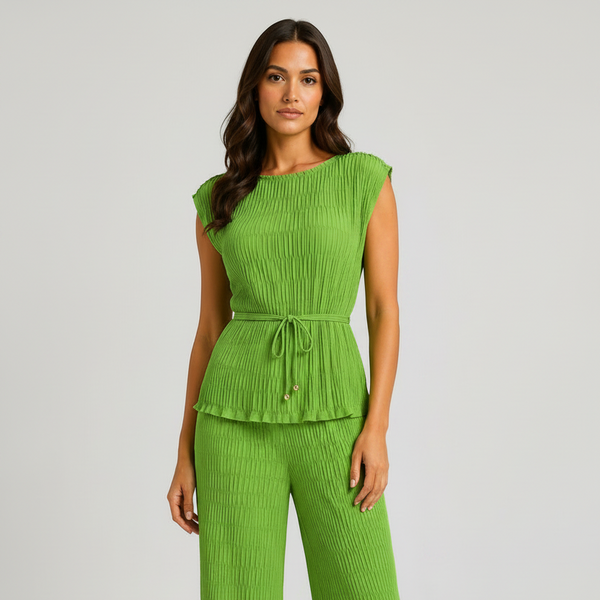 Amalfi Italian Textured Co-Ord Set (Apple Green)