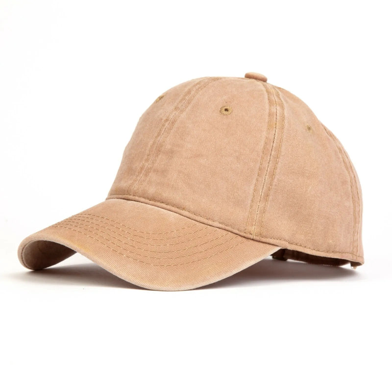 Unisex Cotton Baseball Cap Adjustable Classic Casual Sports Hat Stone