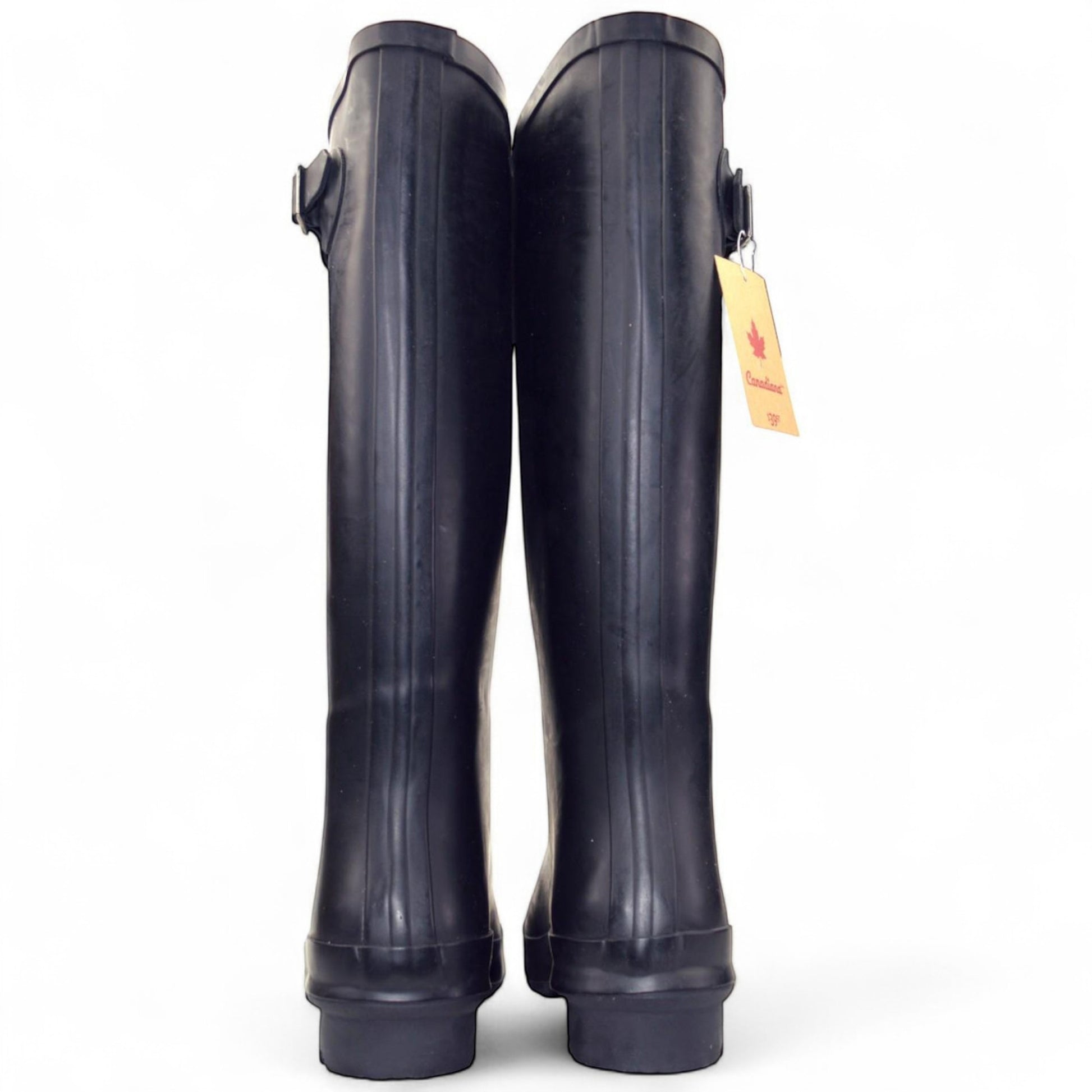 Ladies black Canadiana full legth wellies wellington boots waterproof workwear