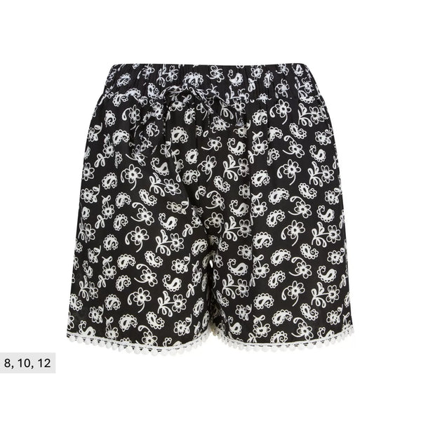 Ladies 100% Cotton Printed Shorts