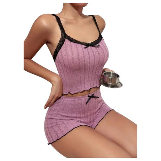 Ladies 2pc Pyjama Short Set - 5 Styles