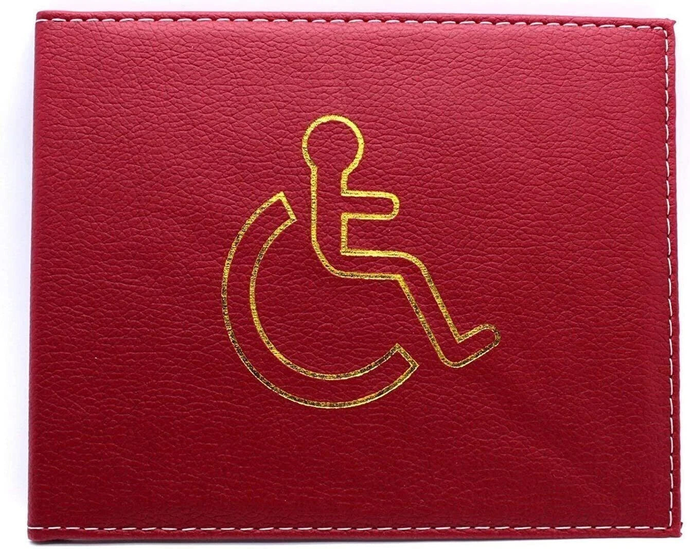  Maroon disabled badge holder wallet in multiple colours with gold wheelchair symbol